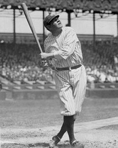 Babe Ruth faces Walter Johnson